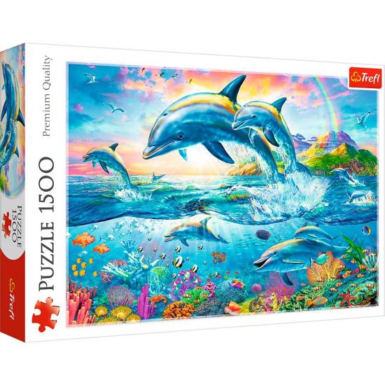 Puzzle Trefl Familia de Delfines de 1500 Piezas