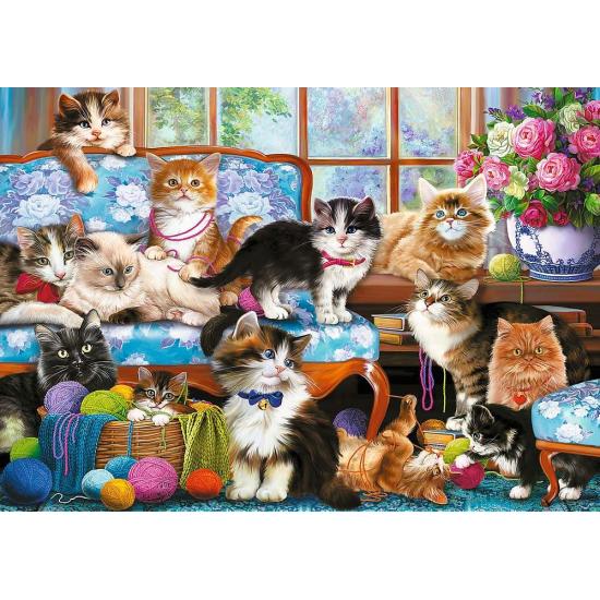 Puzzle Trefl Familia de Gatos de 500 Piezas Puzzle Trefl Familia de Gatos de 500 Piezas
