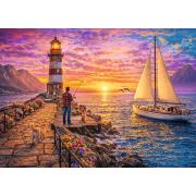 Puzzle Trefl Faro Al Atardecer de 500 Piezas