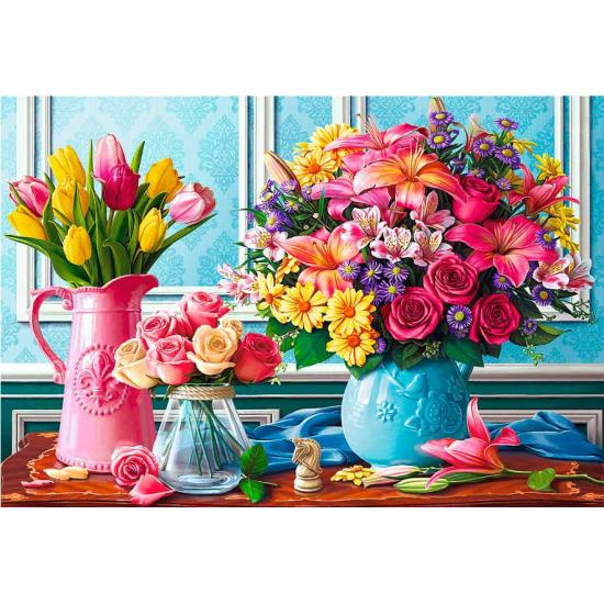Puzzle Trefl Flores en Jarrones de 1500 Piezas