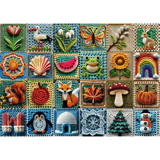 Puzzle Trefl Ganchillo - Cuatro Estaciones de 1000 Pieza