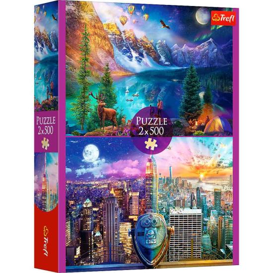 Puzzle Trefl Gira Americana de 2x500 Piezas