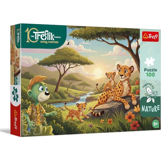 Puzzle Trefl Guepardos XXL de 100 Piezas