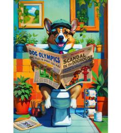 Puzzle Trefl Hora del Baño del Corgi de 1000 Piezas