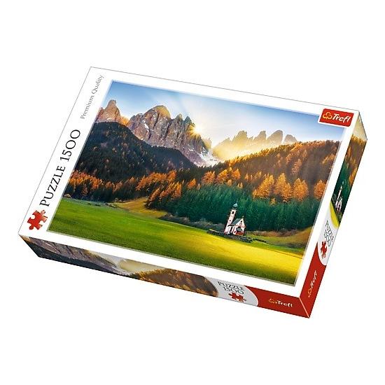 Puzzle Trefl Iglesia en Dolomitas, Italia de 1500 Piezas Puzzle Trefl Iglesia en Dolomitas, Italia de 1500 Piezas