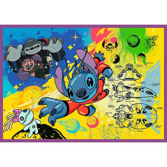 Puzzle Trefl Increíble Stitch XXL de 4x250 Piezas