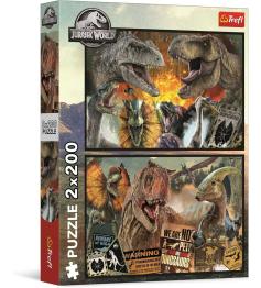 Puzzle Trefl Jurassic World Prehistoric XXL de 2 x 200 Piezas