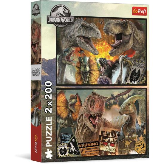 Puzzle Trefl Jurassic World Prehistoric XXL de 2 x 200 Piezas