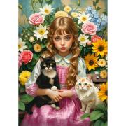Puzzle Trefl La Chica con los Gatos de 1000 Piezas