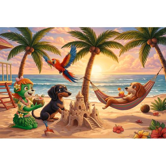 Puzzle Trefl La Importancia Del Perro Salchicha XXL de 160 Pzs