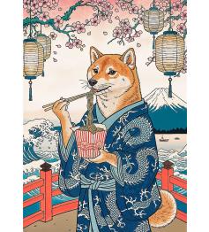 Puzzle Trefl La Meditación Con Fideos De Shiba de 500 Piezas