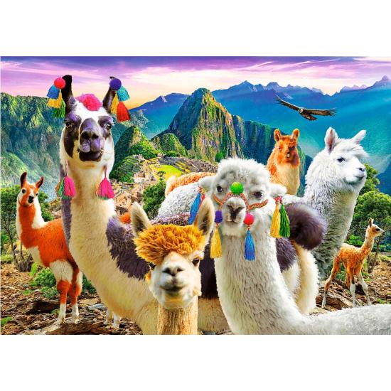 Puzzle Trefl Llamas en Machu Picchu de 500 Piezas