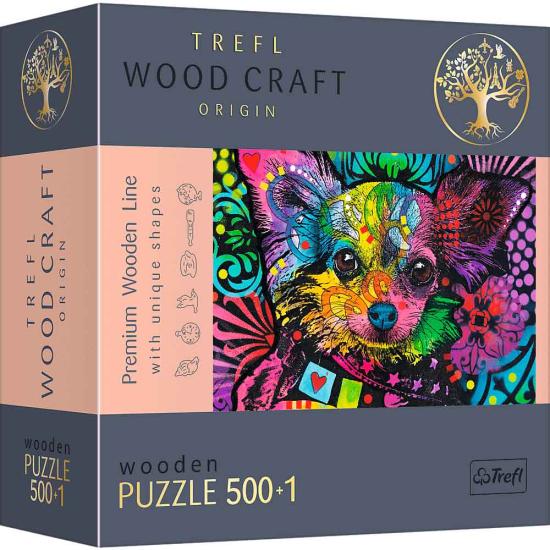 Puzzle Trefl Madera Cachorro Colorido de 500 Piezas