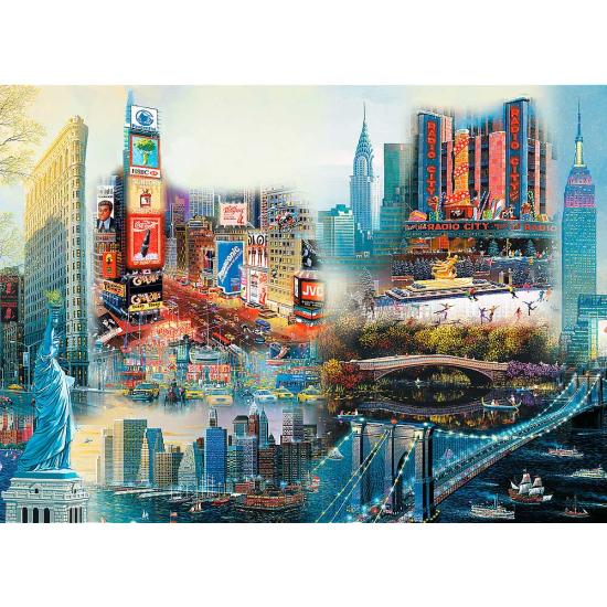 Puzzle Trefl Madera Collage de Nueva York de 1000 Piezas