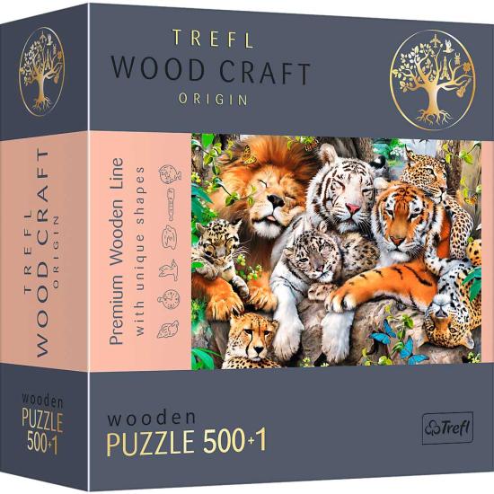 Puzzle Trefl Madera Gatos Salvajes en la Jungla de 500 Piezas Puzzle Trefl Madera Gatos Salvajes en la Jungla de 500 Piezas