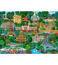 Puzzle Trefl Madera Lugares Famosos de Francia de 1000 Piezas
