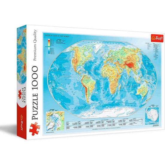 Puzzle Trefl Mapamundi Físico de 1000 Piezas