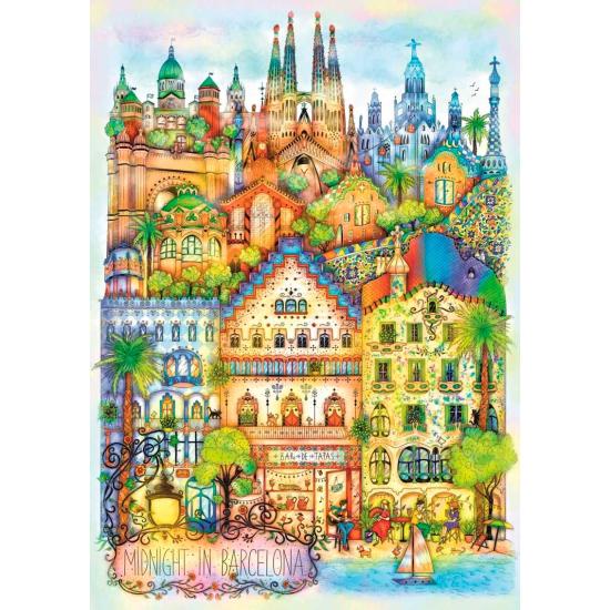 Puzzle Trefl Medianoche En Barcelona de 1000 Piezas