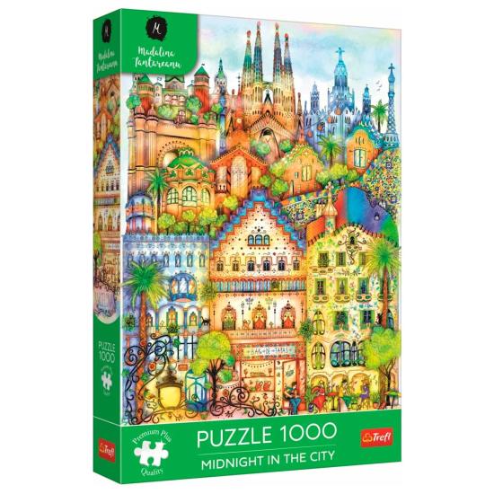 Puzzle Trefl Medianoche En Barcelona de 1000 Piezas