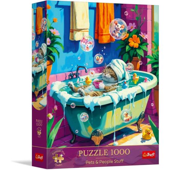 Puzzle Trefl Miau, Relax, Repite de 1000 Piezas