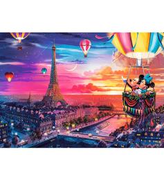 Puzzle Trefl Mickey y Minnie en París 1000 Piezas