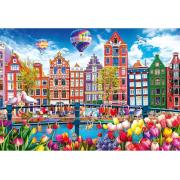 Puzzle Trefl Ámsterdam Colorida de 1500 Piezas