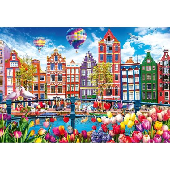 Puzzle Trefl Ámsterdam Colorida de 1500 Piezas