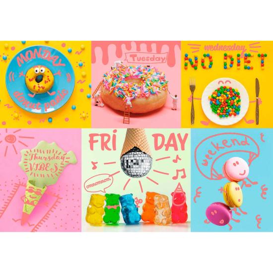 Puzzle Trefl Neón Dulce Semana de 1000 Piezas