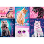 Puzzle Trefl Neón Super Gatos de 1000 Piezas