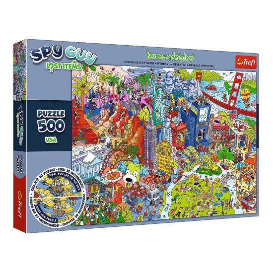 Puzzle Trefl Objetos Perdidos: Estados Unidos de 500 Piezas Puzzle Trefl Objetos Perdidos: Estados Unidos de 500 Piezas