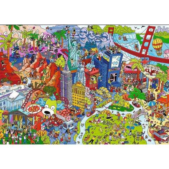 Puzzle Trefl Objetos Perdidos: Estados Unidos de 500 Piezas Puzzle Trefl Objetos Perdidos: Estados Unidos de 500 Piezas