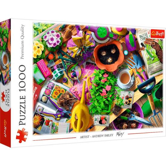 Puzzle Trefl Ordenando el Jardín 1000 Piezas