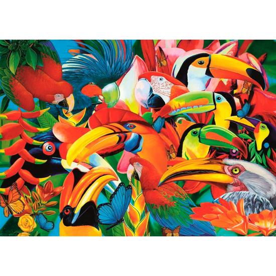 Puzzle Trefl Pájaros Llenos de Colores de 500 Piezas