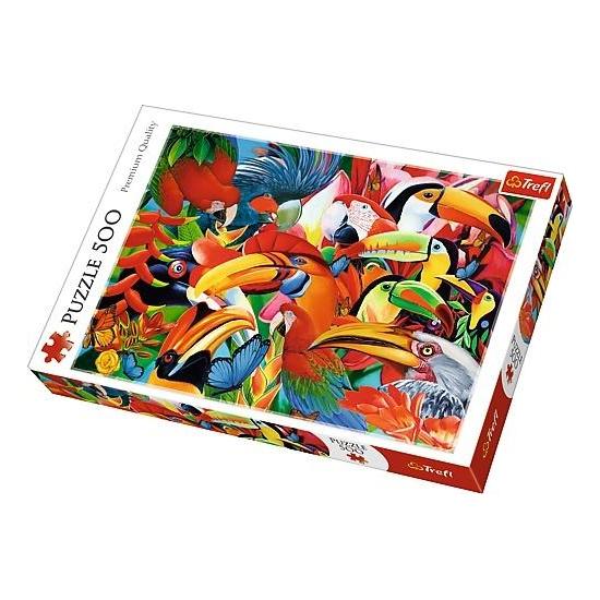 Puzzle Trefl Pájaros Llenos de Colores de 500 Piezas