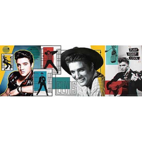 Puzzle Trefl Panorama Collage Elvis Presley de 500 Pzs
