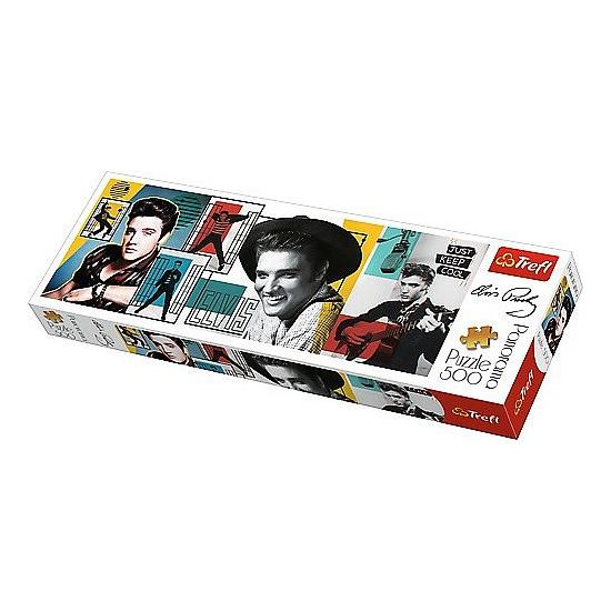 Puzzle Trefl Panorama Collage Elvis Presley de 500 Pzs