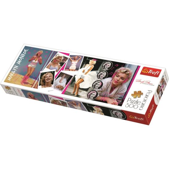 Puzzle Trefl Panorama Collage Marilyn Monroe de 500 Pzs