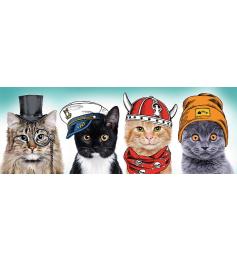 Puzzle Trefl Panorama Gatos Equipo Fluffy de 500 Pzs