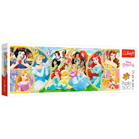Puzzle Trefl Panorama Mundo de las Princesas Disney de 500 Pzs