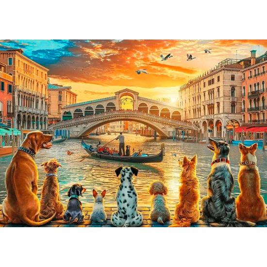 Puzzle Trefl Perros en Venecia de 1000 Piezas