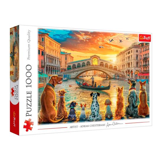Puzzle Trefl Perros en Venecia de 1000 Piezas