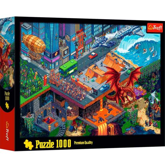 Puzzle Trefl Pixel City de 1000 Piezas
