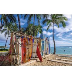 Puzzle Trefl Playa Waikiki, Hawái de 1000 Piezas