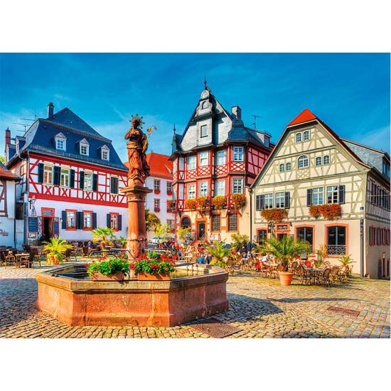 Puzzle Trefl Plaza del Mercado, Heppenheim Alemania de 3000 Pie Puzzle Trefl Plaza del Mercado, Heppenheim Alemania de 3000 Pie
