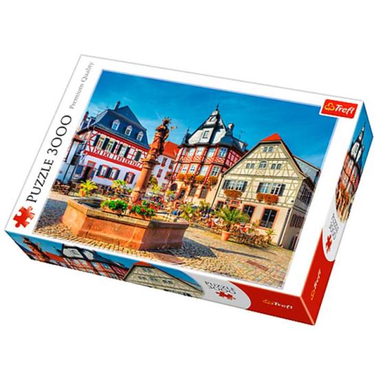 Puzzle Trefl Plaza del Mercado, Heppenheim Alemania de 3000 Pie Puzzle Trefl Plaza del Mercado, Heppenheim Alemania de 3000 Pie