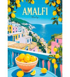 Puzzle Trefl Póster Vintage: Amalfi, Italia de 1000 Piezas