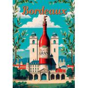 Puzzle Trefl Póster Vintage: Burdeos, Francia de 1000 Piezas