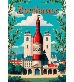 Puzzle Trefl Póster Vintage: Burdeos, Francia de 1000 Piezas