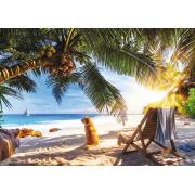 Puzzle Trefl Relajándose En La Playa, Seychelles de 1000 Piezas
