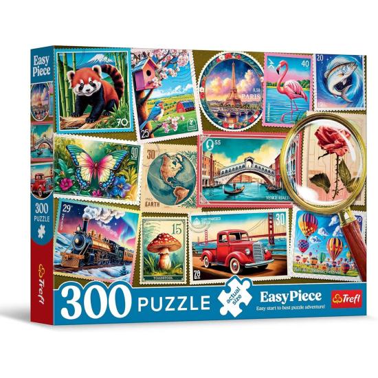 Puzzle Trefl Sellos Postales XXL de 300 Piezas